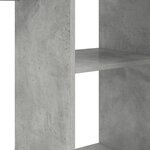vidaXL Bureau gris béton Gris béton Panneau de particules Bureau d'ordi