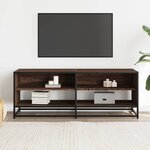 vidaXL Meuble TV chêne marron 120 5x40x46cm bois d'ingénierie et métal