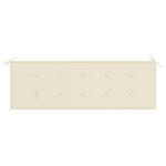 vidaXL Banc Batavia avec coussin crème 150 cm Bois de teck massif