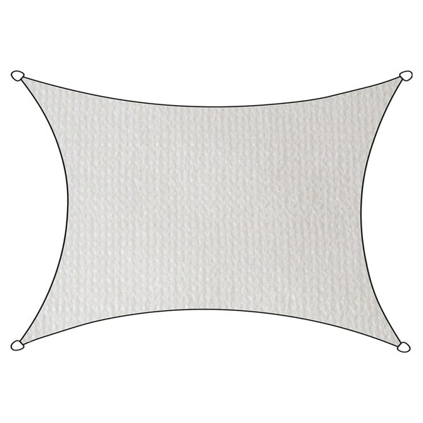 Livin'outdoor Tissu d'ombrage Iseo PEHD rectangulaire 3x4 m Blanc