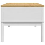 vidaXL Table basse FLORO blanc 99x55 5x45 cm bois massif de pin