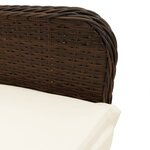 vidaXL Chaises inclinables de jardin lot de 2 et coussins marron rotin