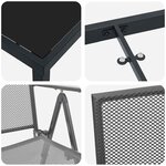 vidaXL Set de jardin 3 pièces en acier anthracite