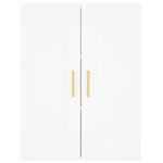 vidaXL Buffet haut Blanc 69 5x34x180 cm Bois d'ingénierie