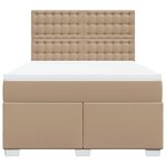 vidaXL Sommier à lattes de lit avec matelas Cappuccino 140x200 cm