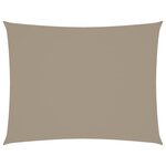 vidaXL Voile de parasol tissu oxford rectangulaire 3x6 m taupe