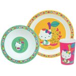 HELLO KITTY Ensemble repas pour enfant : une assiette ø 22 cm, un bol ø 16 cm et un verre ø 220 ml