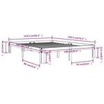 vidaXL Cadre de lit Bois de pin massif 140x190 cm