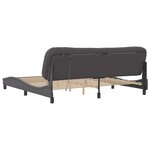 vidaXL Cadre de lit avec LED sans matelas gris 200x200 cm