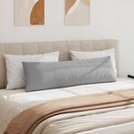 vidaXL Coussins de canapé 2 Pièces Gris 145 x 40 cm tissu