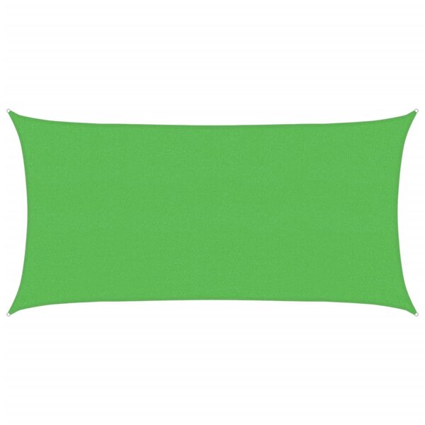 vidaXL Voile d'ombrage 160 g/m² rectangulaire vert clair 2x3 5 m PEHD