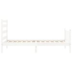 vidaXL Cadre de lit sans matelas blanc 100x200 cm bois de pin massif