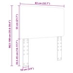 vidaXL Tête de lit Gris béton 80 cm Bois d'ingénierie