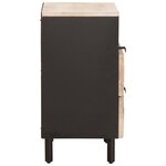 vidaXL Cabinet de chevet Blanc 50 x 33 x 60 cm Bois de mangue massif