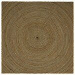 vidaXL Tapis Naturel et Noir 240 x 240 cm Jute