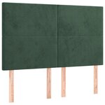 vidaXL Cadre de lit sans matelas vert foncé 140x200 cm velours