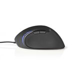 Souris Ergonomique Filaire | 3 200 ppp | 6 Boutons | Noire