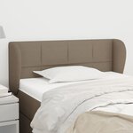 vidaXL Tête de lit avec oreilles Taupe 83x23x78/88 cm Tissu