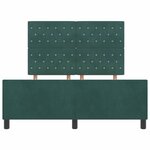 vidaXL Cadre de lit avec tête de lit Vert foncé 140 x 200 cm Velours