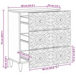 vidaXL Buffet de Rangement Marron 60 x 33 5 x 75 cm