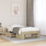 vidaXL Cadre de lit sans matelas chêne sonoma 90x190 cm