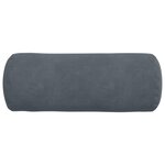 vidaXL Coussins d'accent 2 Pièces Gris foncé Ø 15 x 40 cm