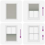 vidaXL Store plissé gris clair 85x100 cm largeur du tissu 84 4 cm