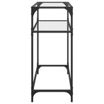 vidaXL Table console avec dessus en verre transparent 80x35x81cm acier