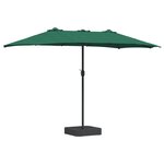 vidaXL Parasol de jardin Vert 385 x 209 x 244 cm Polyester