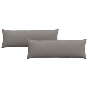 vidaXL Coussins de canapé 2 Pièces Taupe 120 x 40 cm tissu
