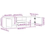 vidaXL Meuble TV chêne artisanal 150x33 5x45 cm bois d'ingénierie