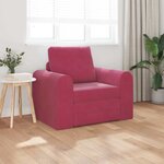 vidaXL Canapé-Lit Rouge bordeaux 98 x 71 x 83 cm Velours