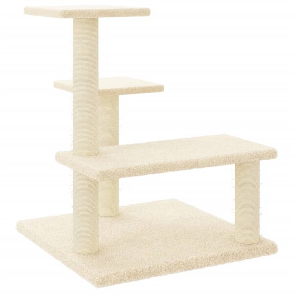 vidaXL Arbre à chat avec griffoirs en sisal crème 61 cm