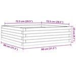 vidaXL Jardinière 80x80x23 cm bois massif de douglas