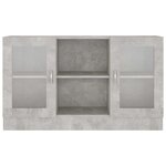vidaXL Armoire à vitrine Gris béton 120x30 5x70 cm Bois d’ingénierie