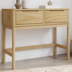 vidaXL Table console FLORO marron cire 89 5x36 5x73 cm pin massif