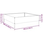 vidaXL Lit surélevé de jardin noir 100x100x33 5 cm acier