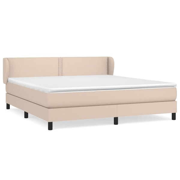 vidaXL Sommier à lattes de lit avec matelas Cappuccino 180x200 cm