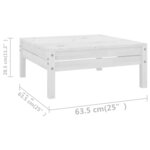 vidaXL Salon de jardin 10 Pièces Blanc Bois de pin massif