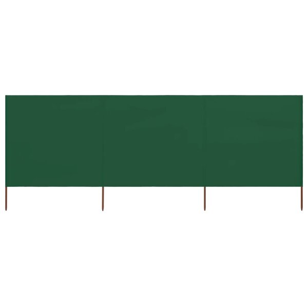 vidaXL Paravent 3 panneaux Tissu 400 x 80 cm Vert