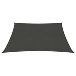 vidaXL Voile d'ombrage 160 g/m² Anthracite 5x5 m PEHD