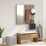 vidaXL Ensemble de meubles de couloir chêne artisanal bois ingénierie