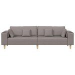vidaXL Sofa en tissu avec coussin Taupe 208 cm tissu