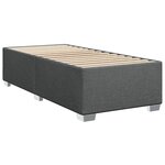 vidaXL Sommier à lattes de lit avec matelas Gris foncé 80x200 cm Tissu