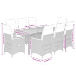 vidaXL Ensemble à manger de jardin 9 Pièces coussins gris résine tressée
