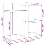 Organisateur armoire de bureau sonoma 42 x 21 5 x 42 cm bois ingénierie gris sonoma 02_0043591