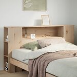 vidaXL Tête de lit avec rangement 135 cm bois massif de pin