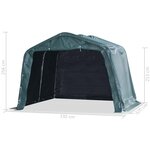 Vidaxl tente amovible pour bétail pvc 550 g/m² 3 3 x 3 2 m vert foncé