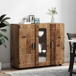 vidaXL Cabinet en Bois avec stockage Bois ancien 88 5 x 30 5 x 73 cm
