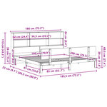 vidaXL Lit bibliothèque sans matelas blanc 180x200 cm bois pin massif
